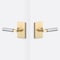 Sure-Loc Hardware Sure-Loc Hardware Levanto Privacy Rosette, Satin Brass, Smooth Grip in Polished Chrome LV102 SB GRIP-SM 26 - alternate 1